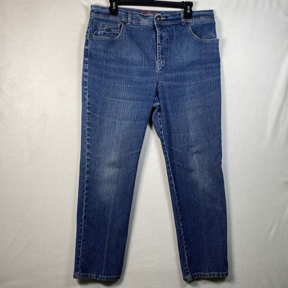 Gloria Vanderbilt Amanda Women’s Jeans Size 16 Blue Denim Classic Straight Fit